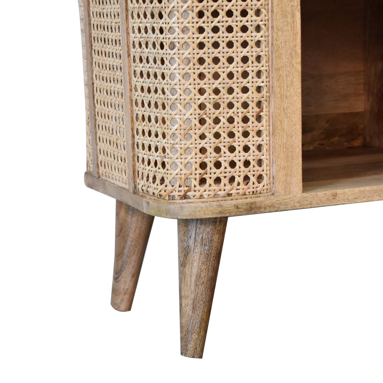 Solid Mango Wood Larissa Open Double Cabinet - Image 7