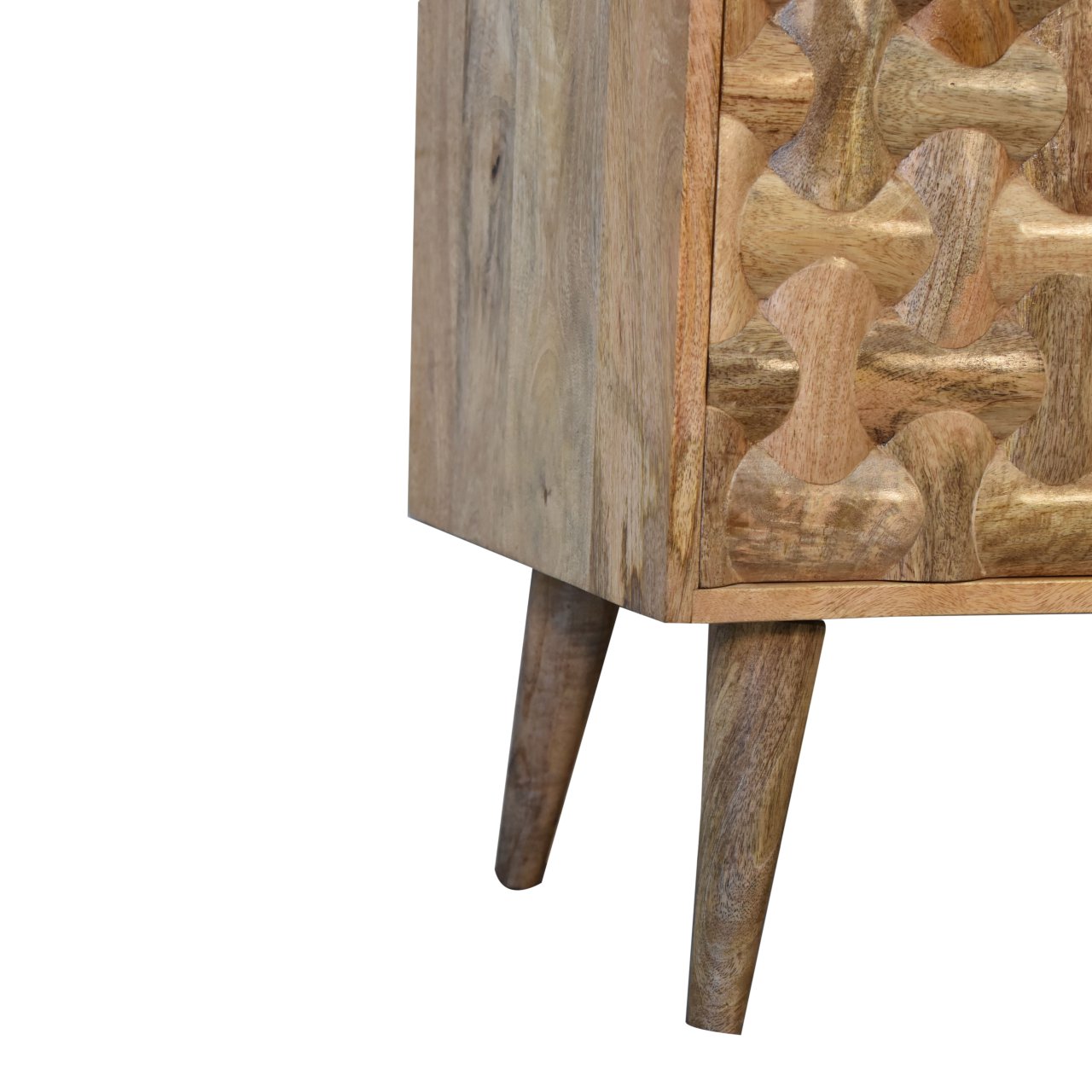 Solid Mango Wood Oak Finished Kita 2 Door Cabinet - Image 7