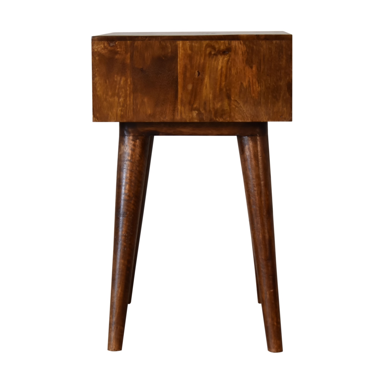 Solid Mango Wood Chestnut Finished Torun 1 Drawer Bedside - Image 8