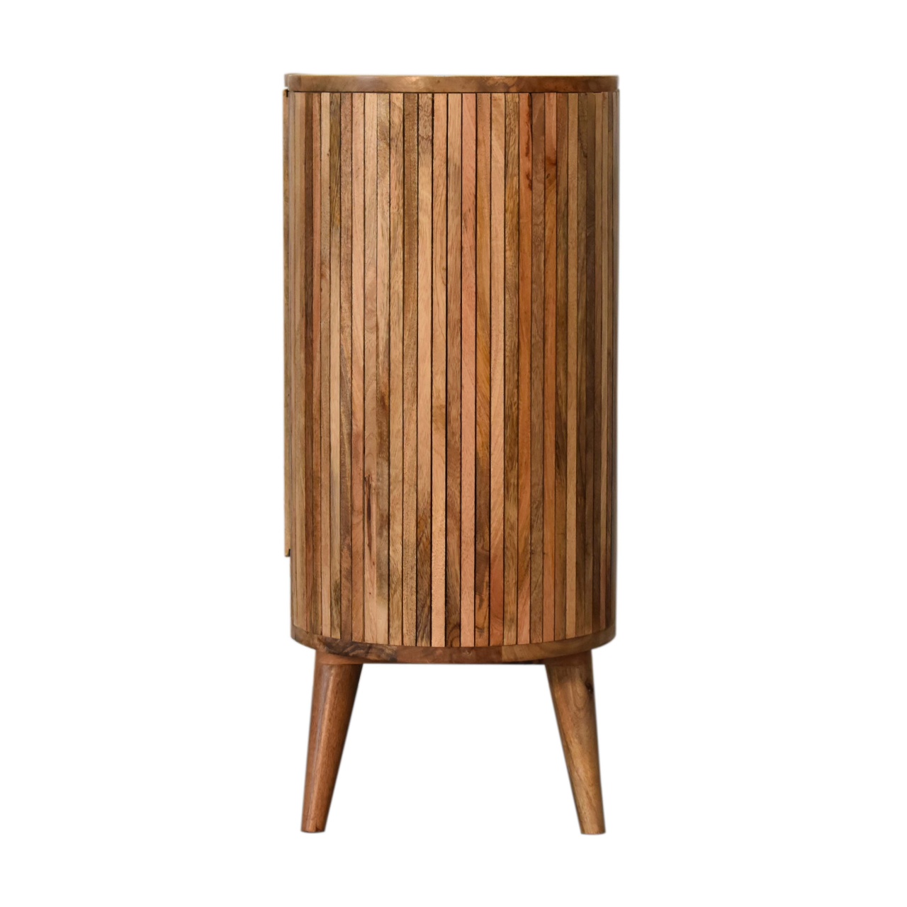 Solid Mango Wood Oak Finished 2 Door Mokka Cabinet - Image 9