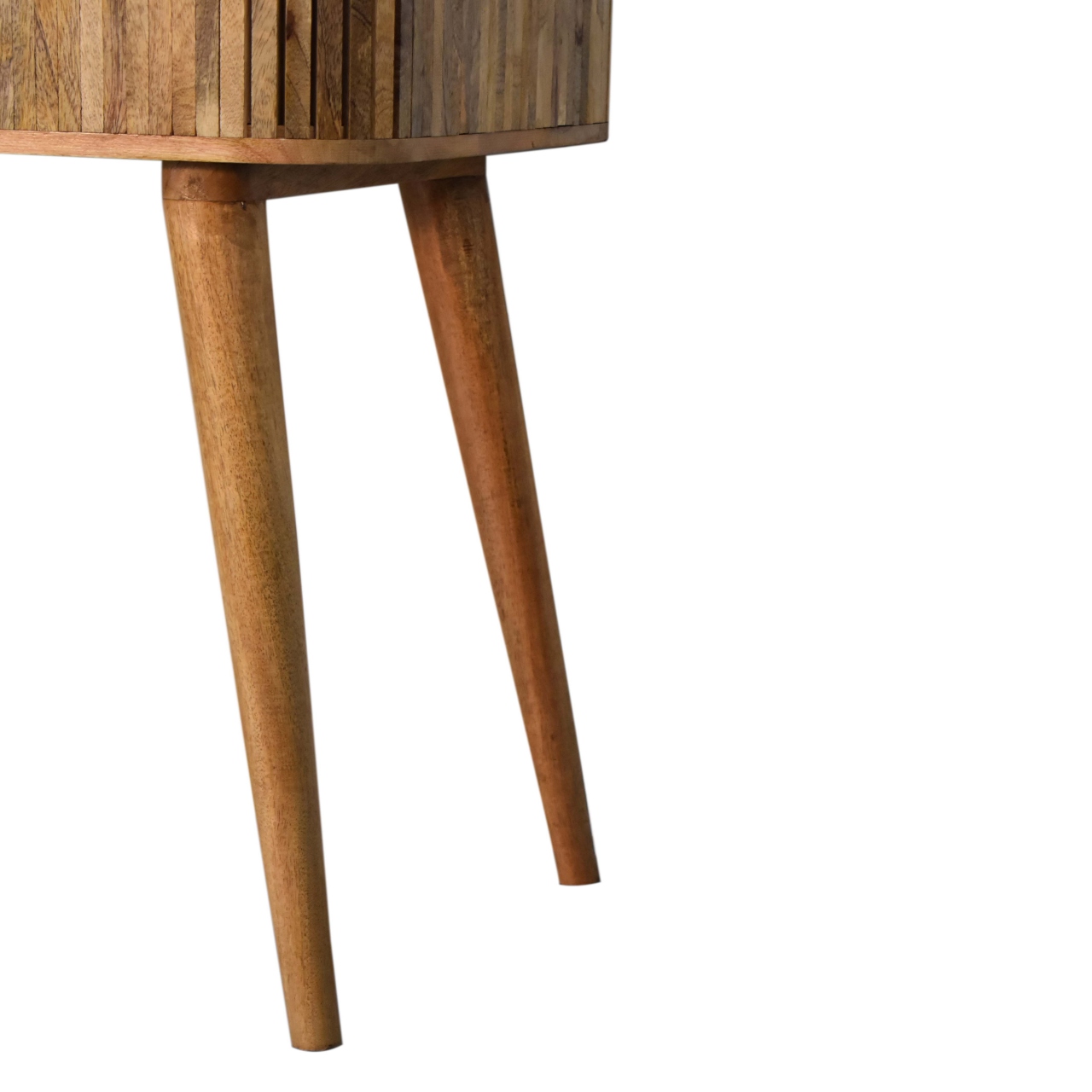 Solid Mango Wood Oak Finished 2 Handle Console Table - Image 7