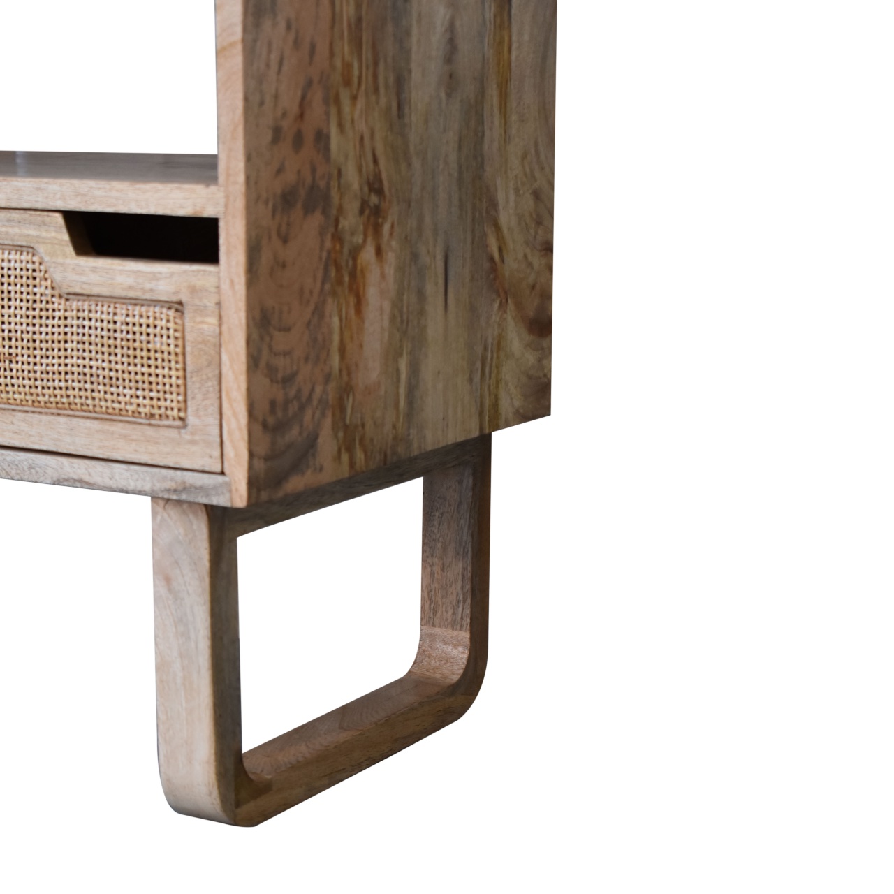 Solid Mango Wood Oak and Rattan Finished 2 Door Tallin Media Unit - Image 7