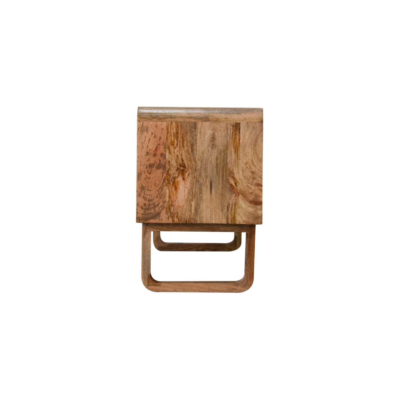 Solid Mango Wood Oak and Rattan Finished 2 Door Tallin Media Unit - Image 8