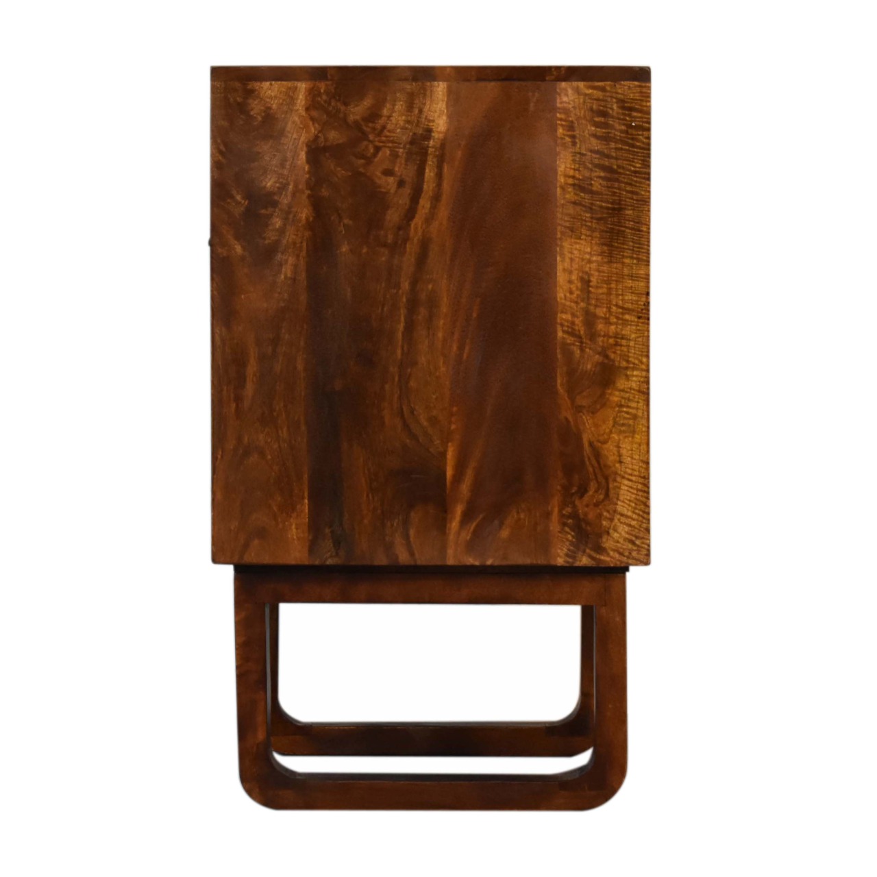 Solid Mango Wood Chestnut Finished 1 Door Drew Bedside - Image 8