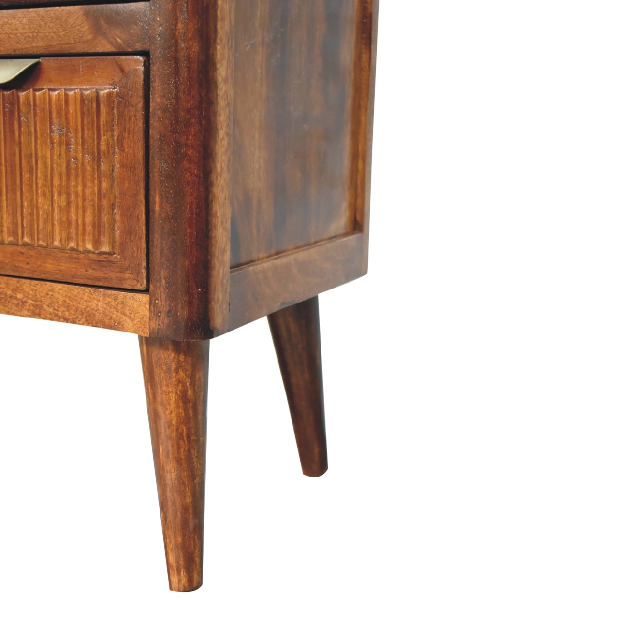 Solid Mango Wood Chestnut Finished Capri 3 Drawer Chest - Image 7