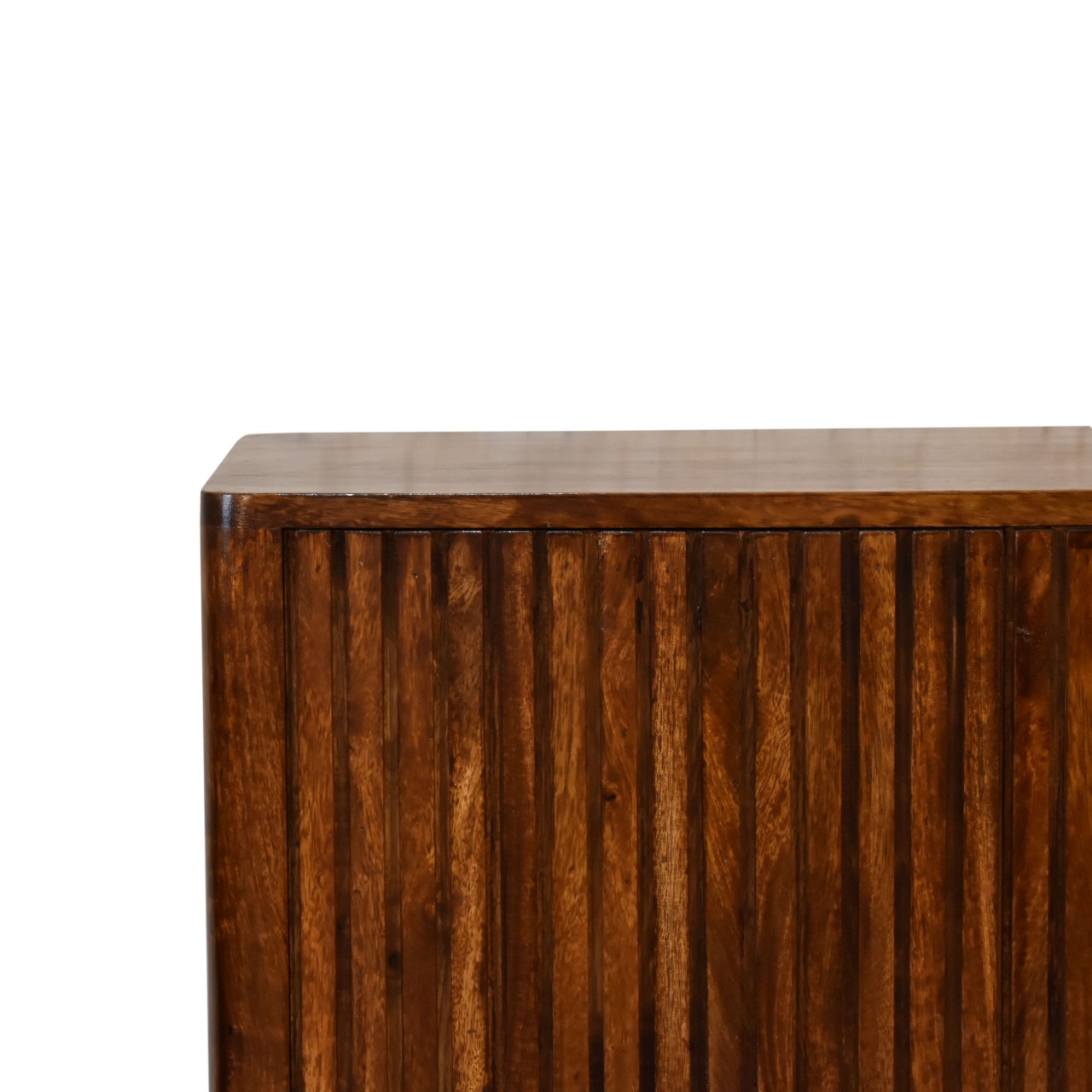 Solid Mango Wood Chestnut Finished 2 Door Reeve Cabinet - Image 4