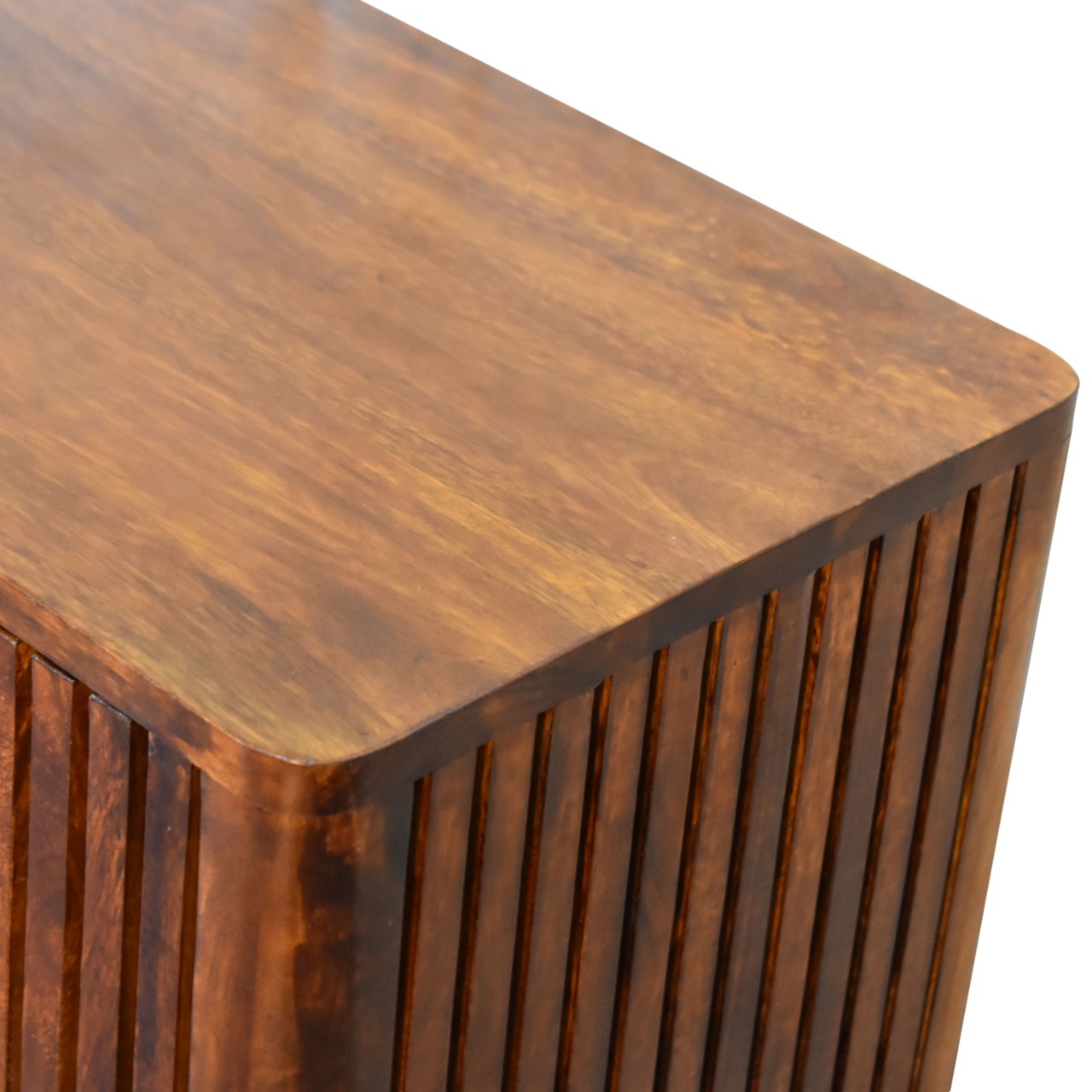 Solid Mango Wood Chestnut Finished 2 Door Reeve Cabinet - Image 5
