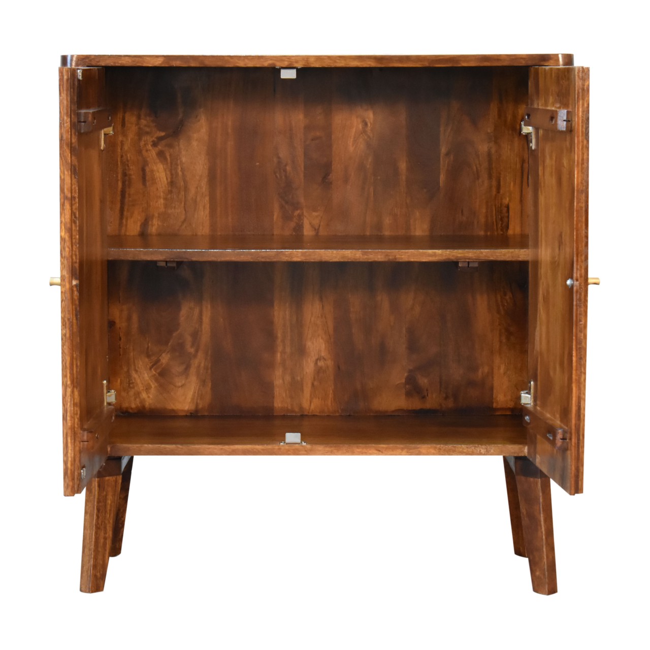 Solid Mango Wood Chestnut Finished 2 Door Reeve Cabinet - Image 6