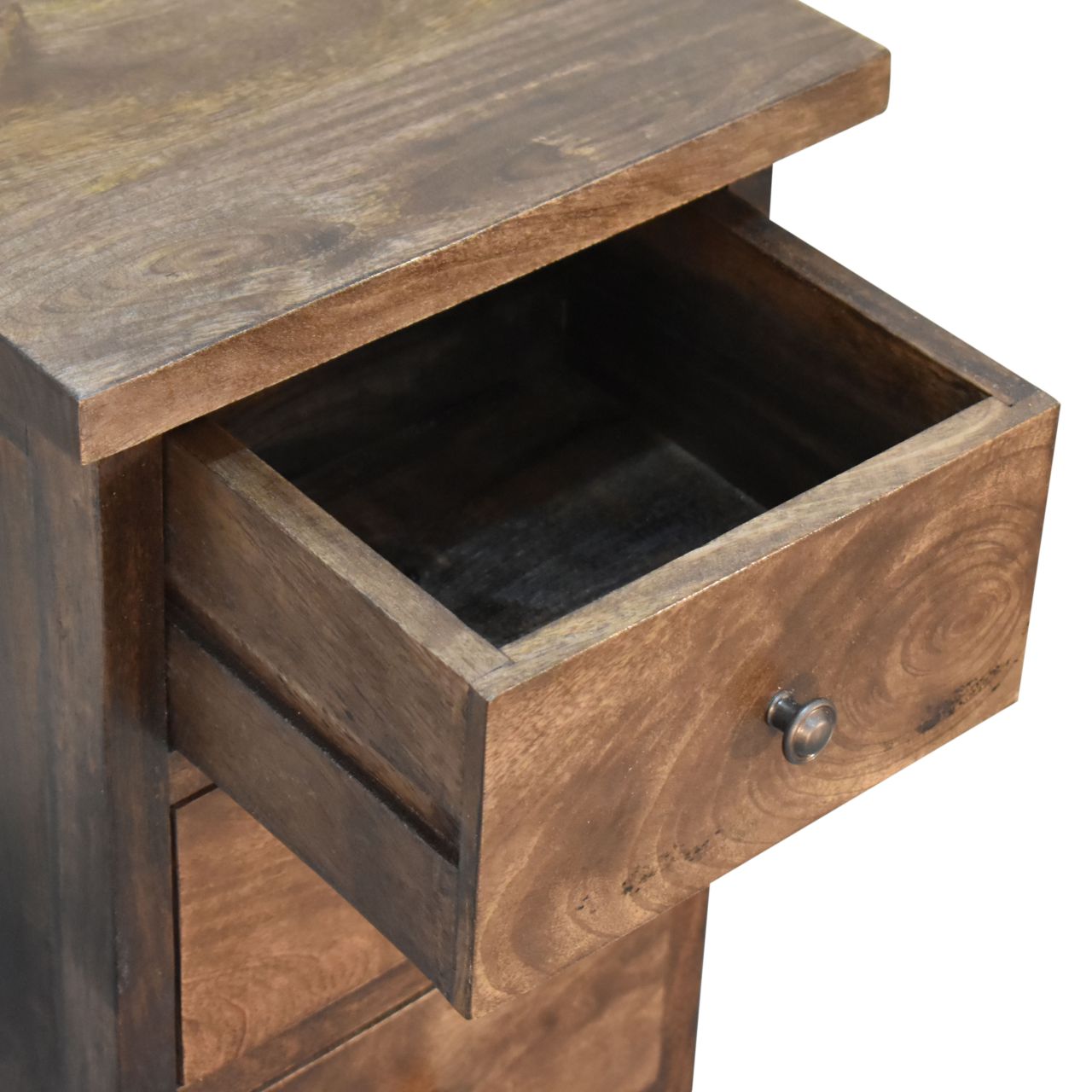 Solid Mango Wood Chestnut Finished 3 Drawer Chest - Image 6