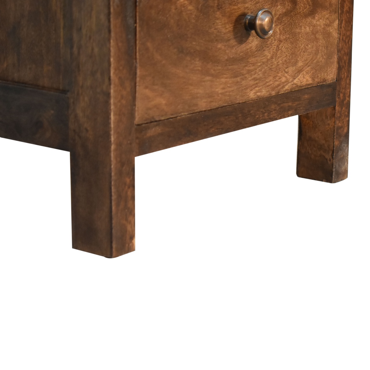 Solid Mango Wood Chestnut Finished 3 Drawer Chest - Image 7