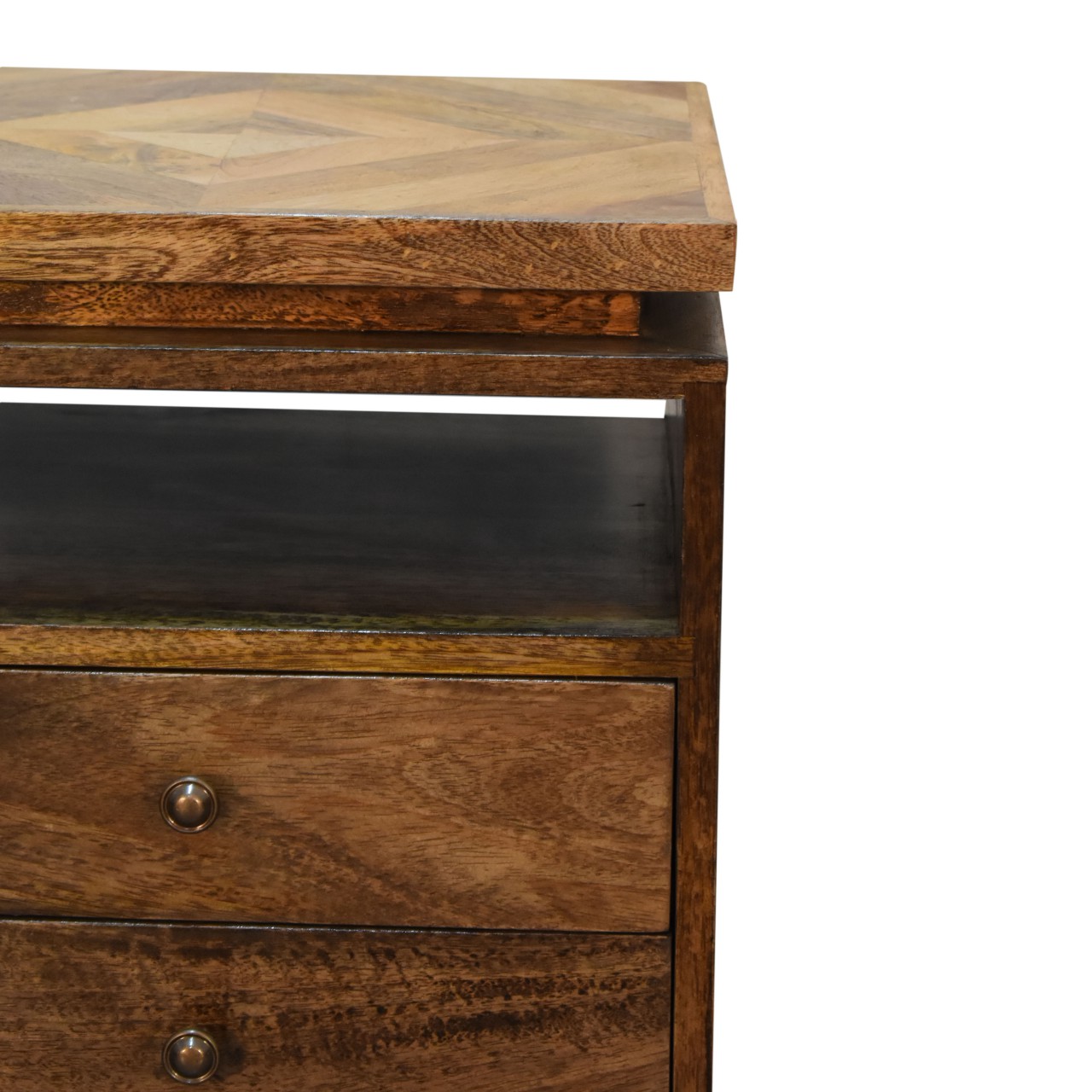 Solid Mango Wood Platform Bedside - Image 4
