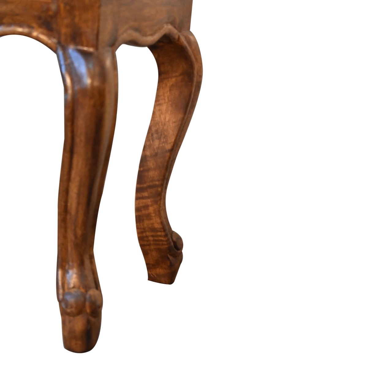 Solid Mango Wood Chestnut Finished 2 Stool Set - Image 7