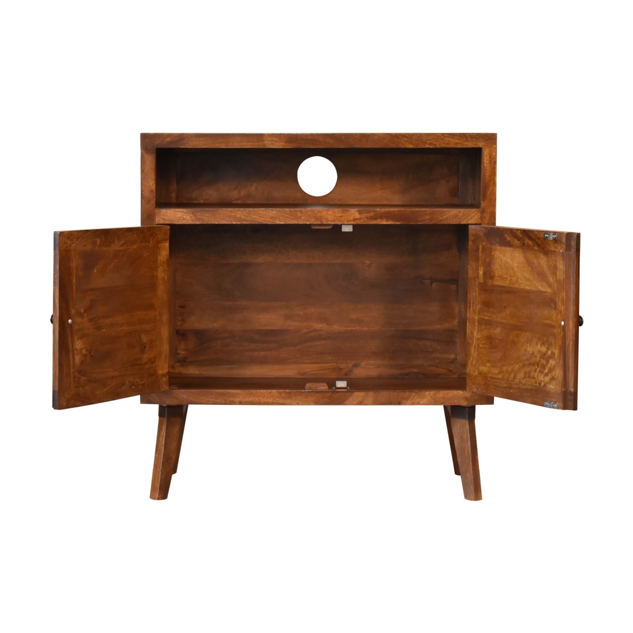 Solid Mango Wood Tova Open Shelf Cabinet - Image 6