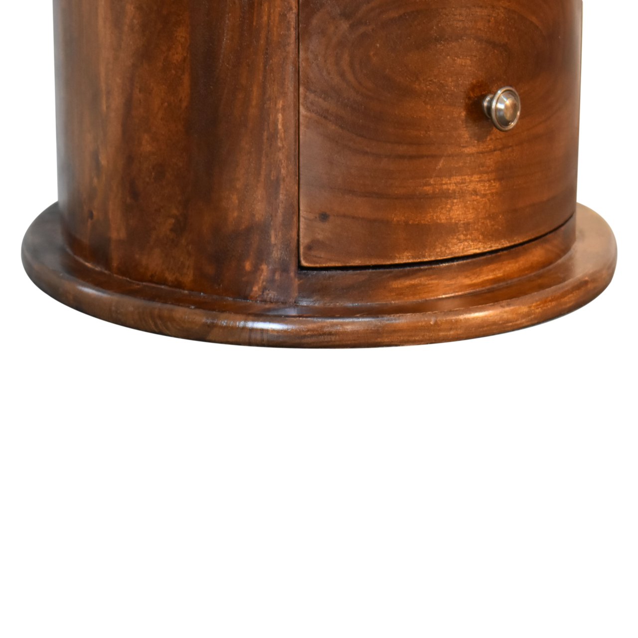 Solid Mango Wood Chestnut Finished 3 Drawer Drum Chest - Image 7