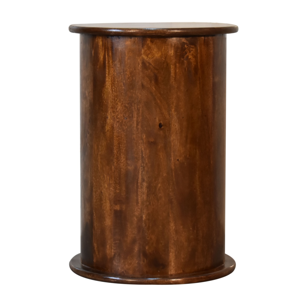 Solid Mango Wood Chestnut Finished 3 Drawer Drum Chest - Image 9