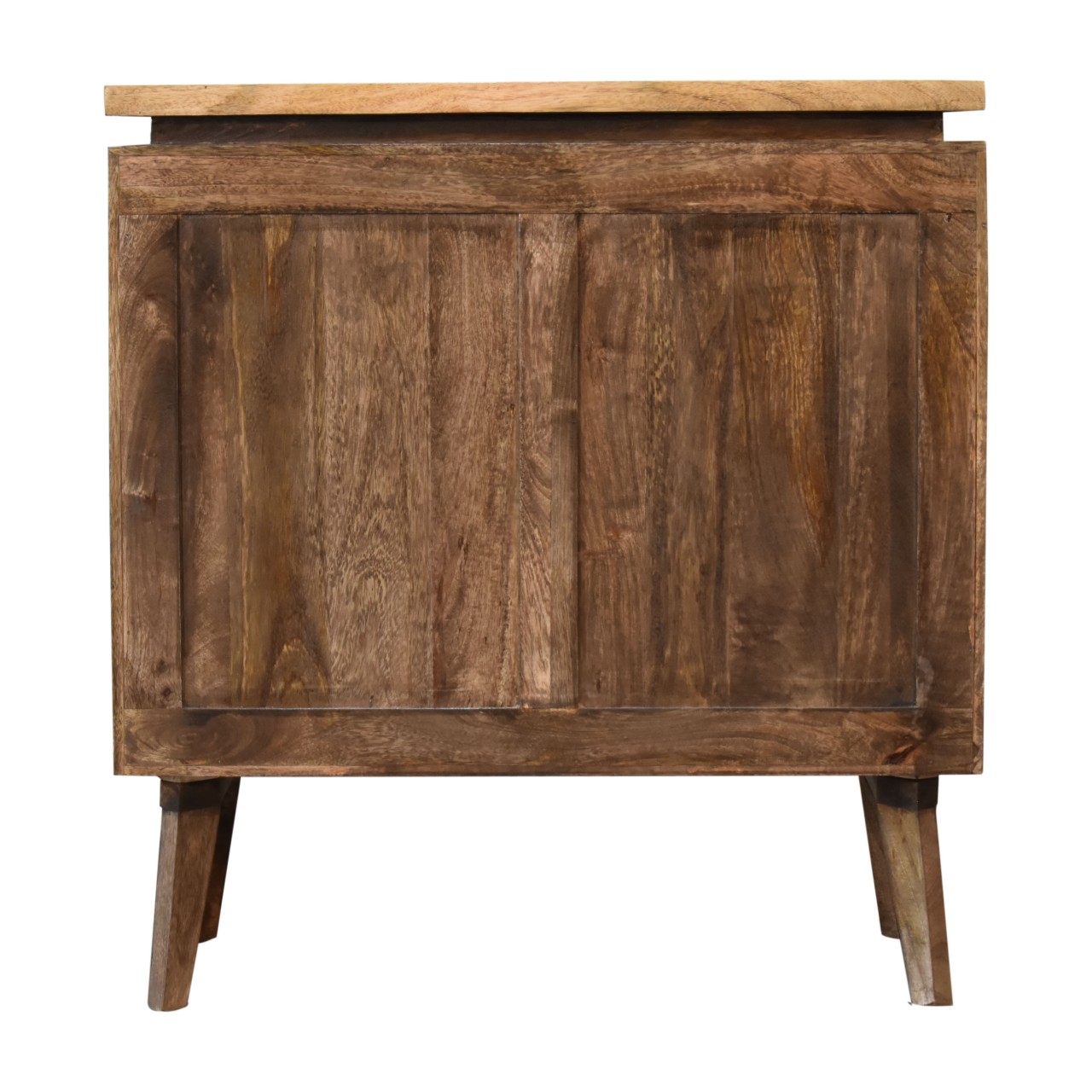 Solid Mango Wood Grey Washed 2 Door Platform Cabinet - Image 10