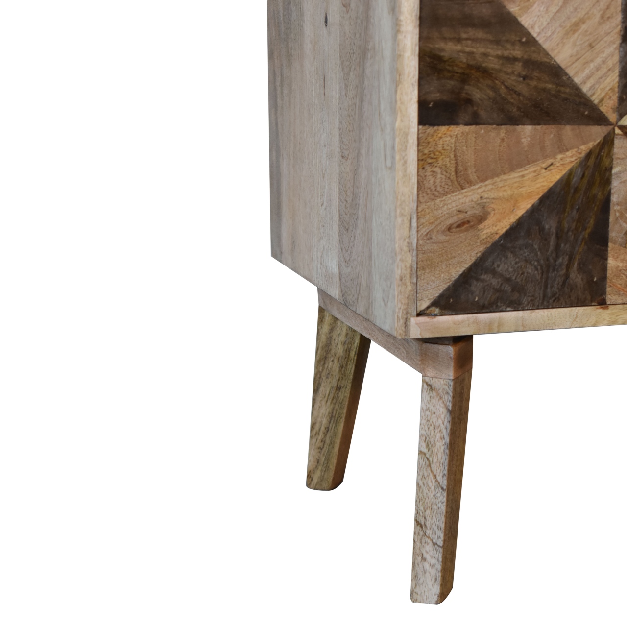 Solid Mango Wood Oak and Mixed Finished 2 Door Media Unit - Image 7