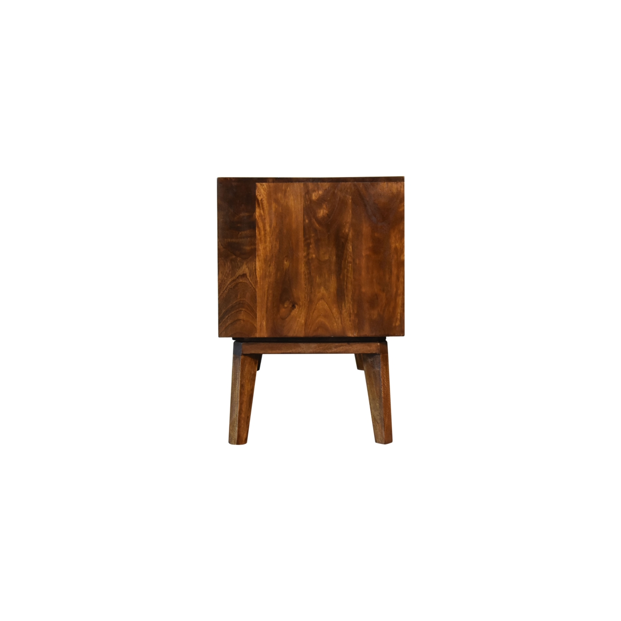 Solid Mango Wood Chestnut Finished 2 Samara Door Media Unit - Image 9