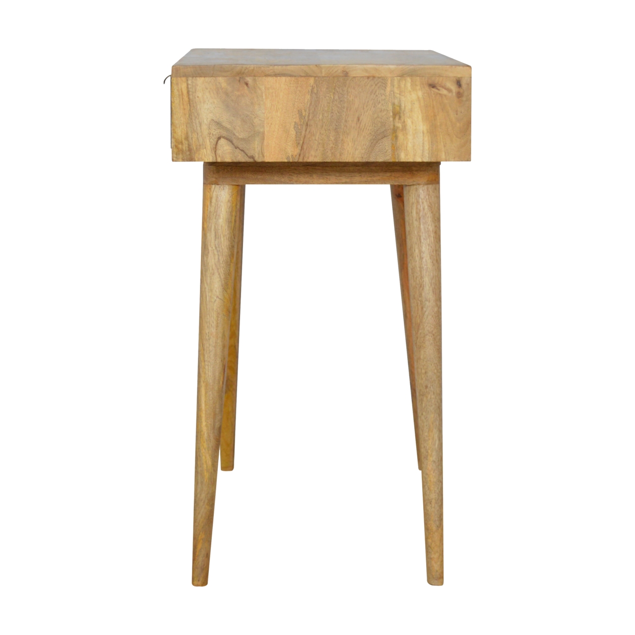 Solid Mango Wood Grey Tweed Writing Desk - Image 8