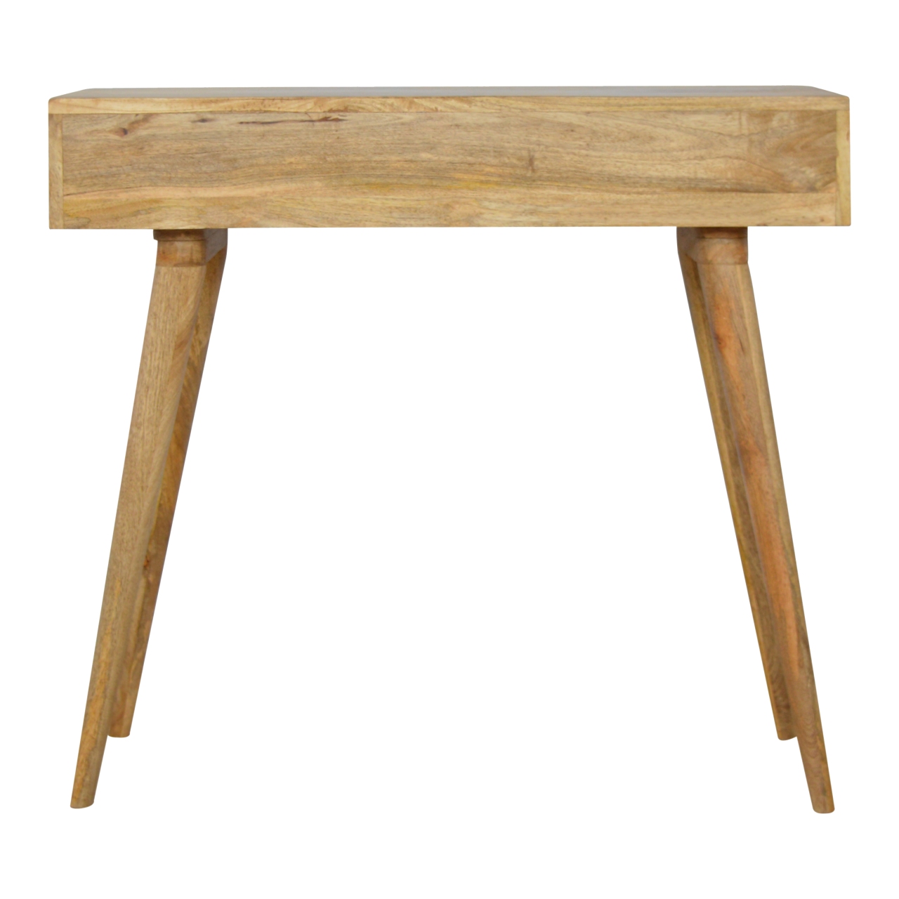 Solid Mango Wood Grey Tweed Writing Desk - Image 9