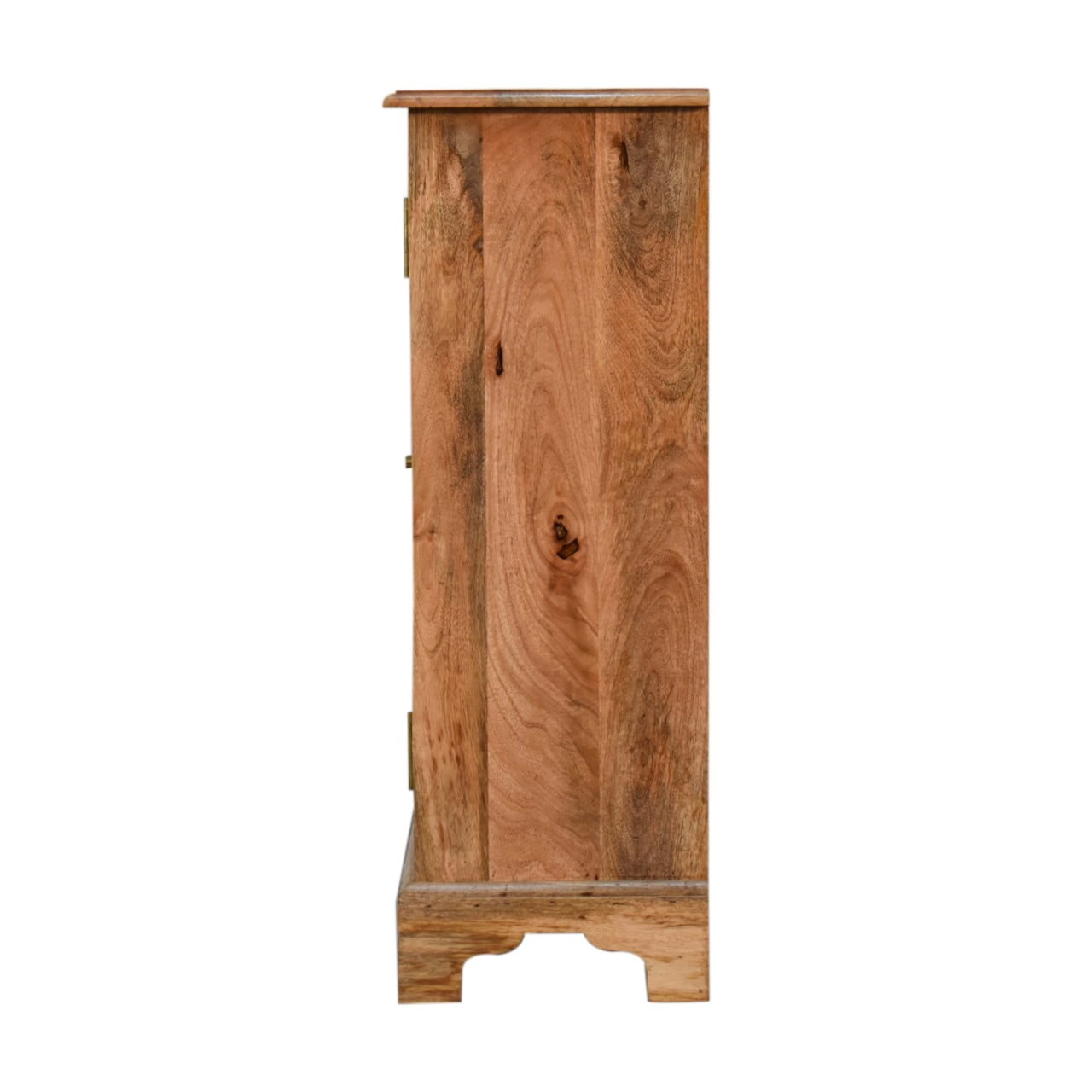 Solid Mango Wood Oak Finished 2 Woven Doors Lounge Cabinet - Image 8
