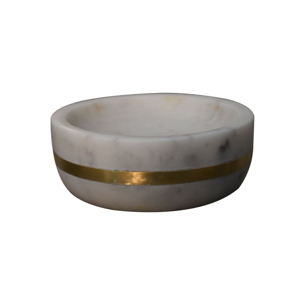 Solid Mango Wood Brass Inlay Bathroom Set of 5 - Image 10