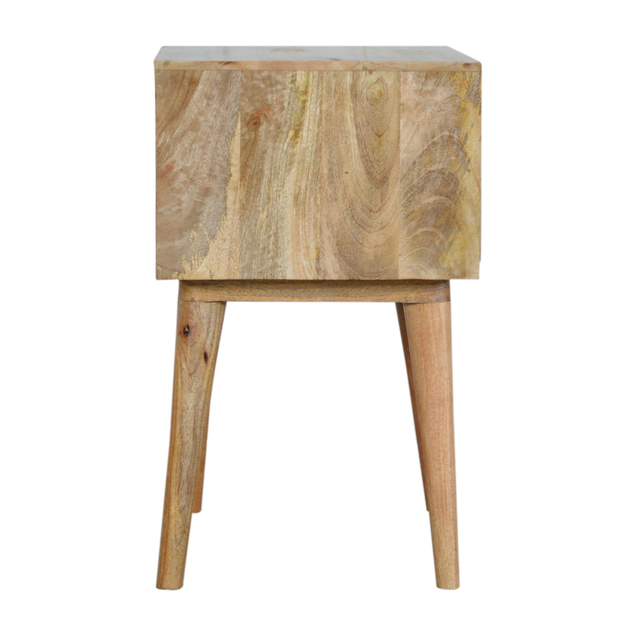 Solid Mango Wood Two Tone Scandinavian Style 1 Drawer Cabinet - Image 8