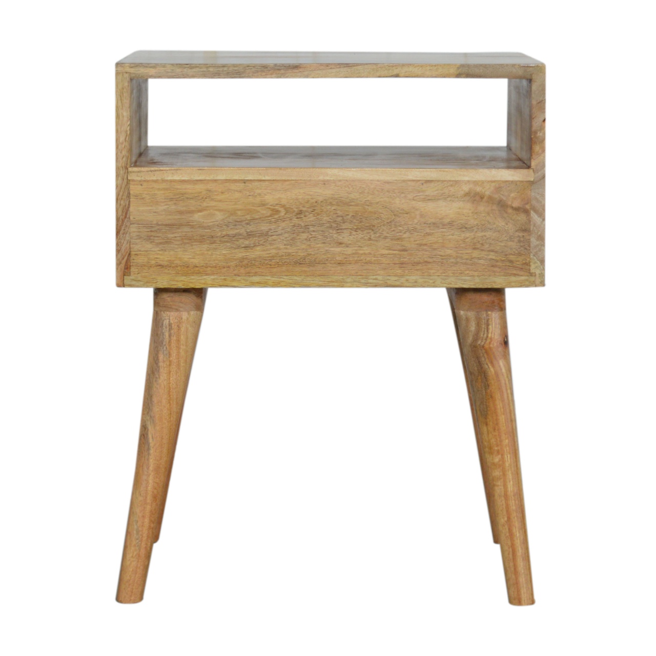 Solid Mango Wood Two Tone Scandinavian Style 1 Drawer Cabinet - Image 9