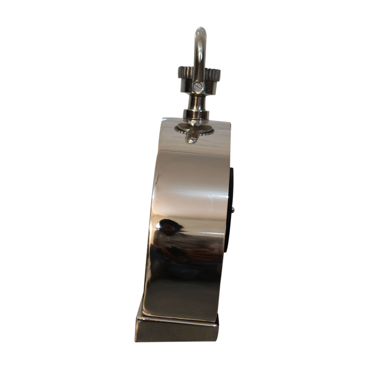 Solid Mango Wood Black and Chrome Table Clock - Image 4