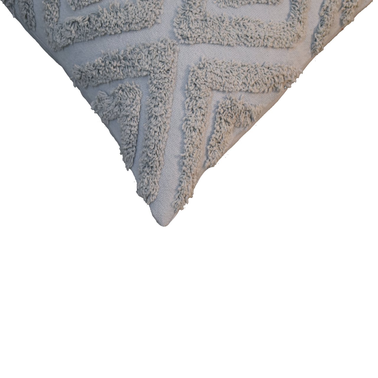 Solid Mango Wood 2 Grey Mini Diamond Tassle Cushions - Image 5
