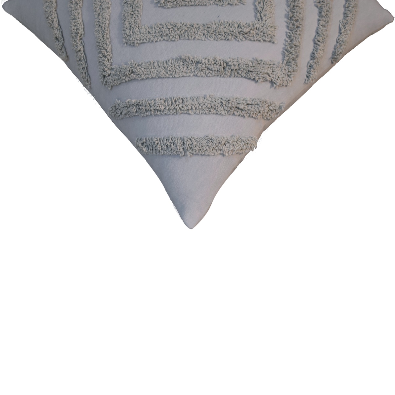 Solid Mango Wood Set of 2 Tacy Grey Cushions - Image 4
