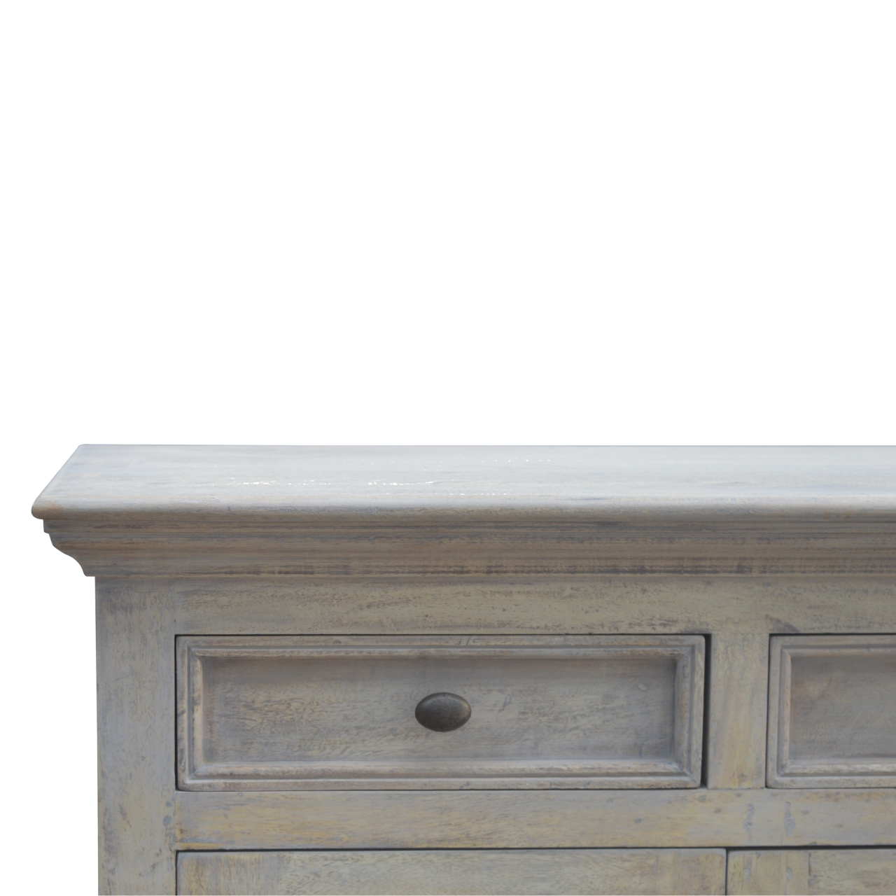 Solid Mango Wood Acid Washed Country Style 4 Drawer Glazed Sideboard - Image 5
