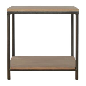 Solid Mango Wood Natural Finished Side Table