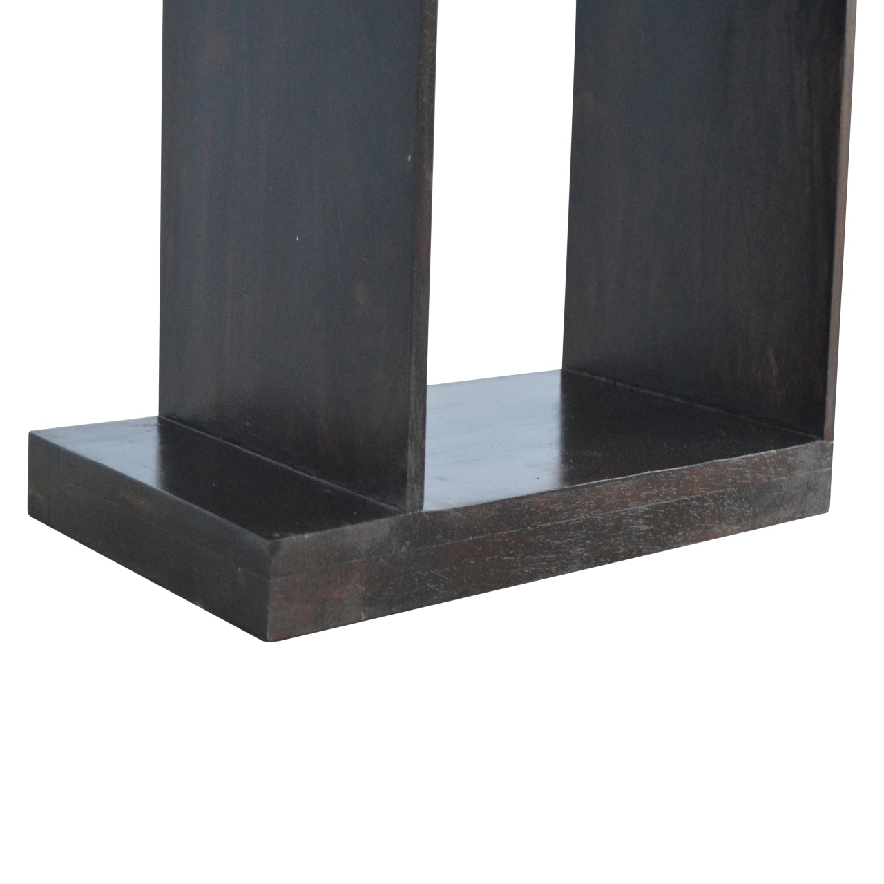 Solid Sheesham Wood Chestnut Finished Zig Zag Display Unit - Image 7