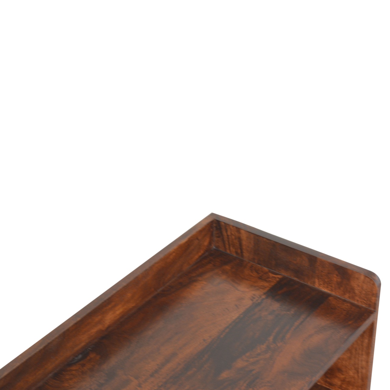 Solid Mango Wood California Walnut Finish Open Bench/Shoe Bench - Image 5