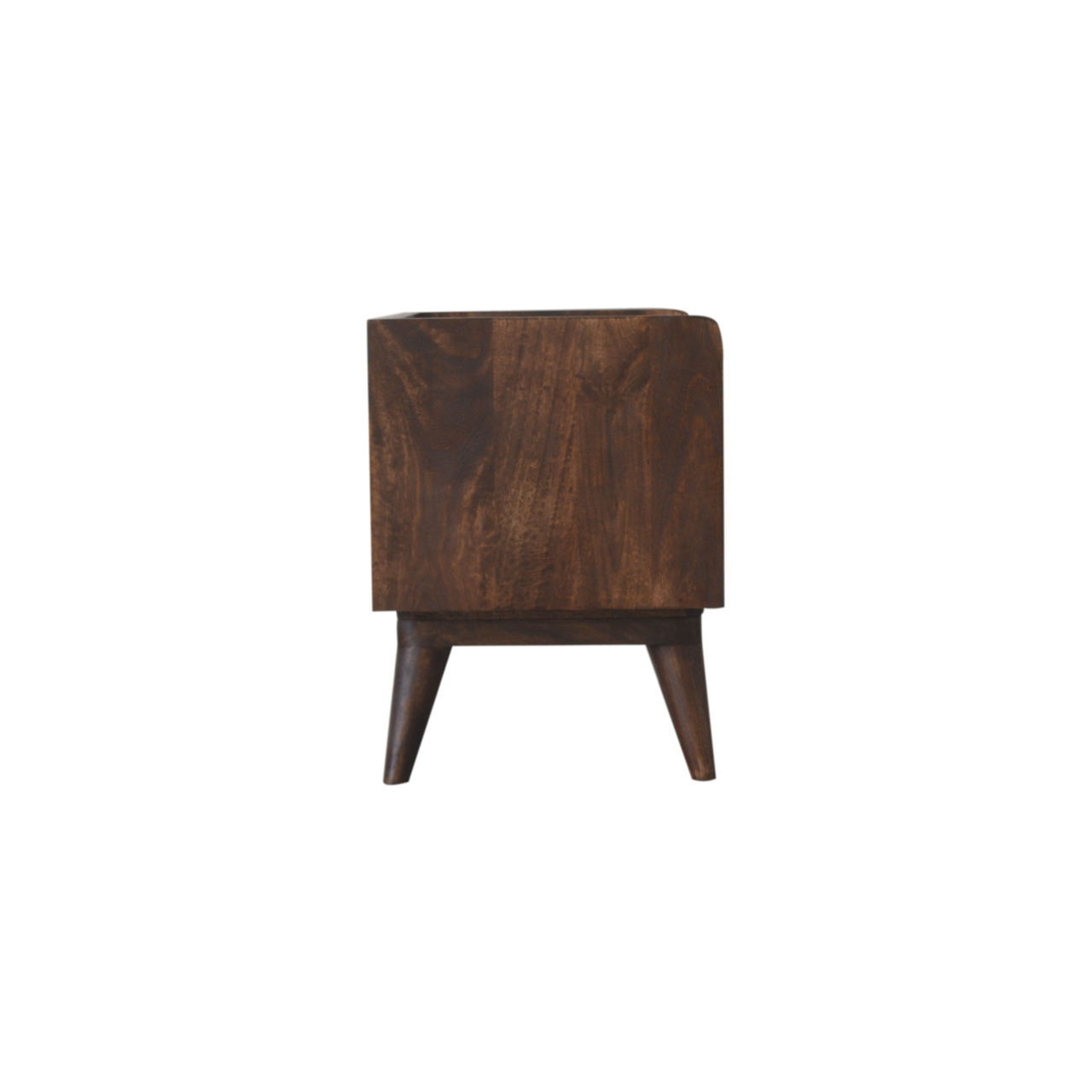 Solid Mango Wood California Walnut Finish Open Bench/Shoe Bench - Image 7