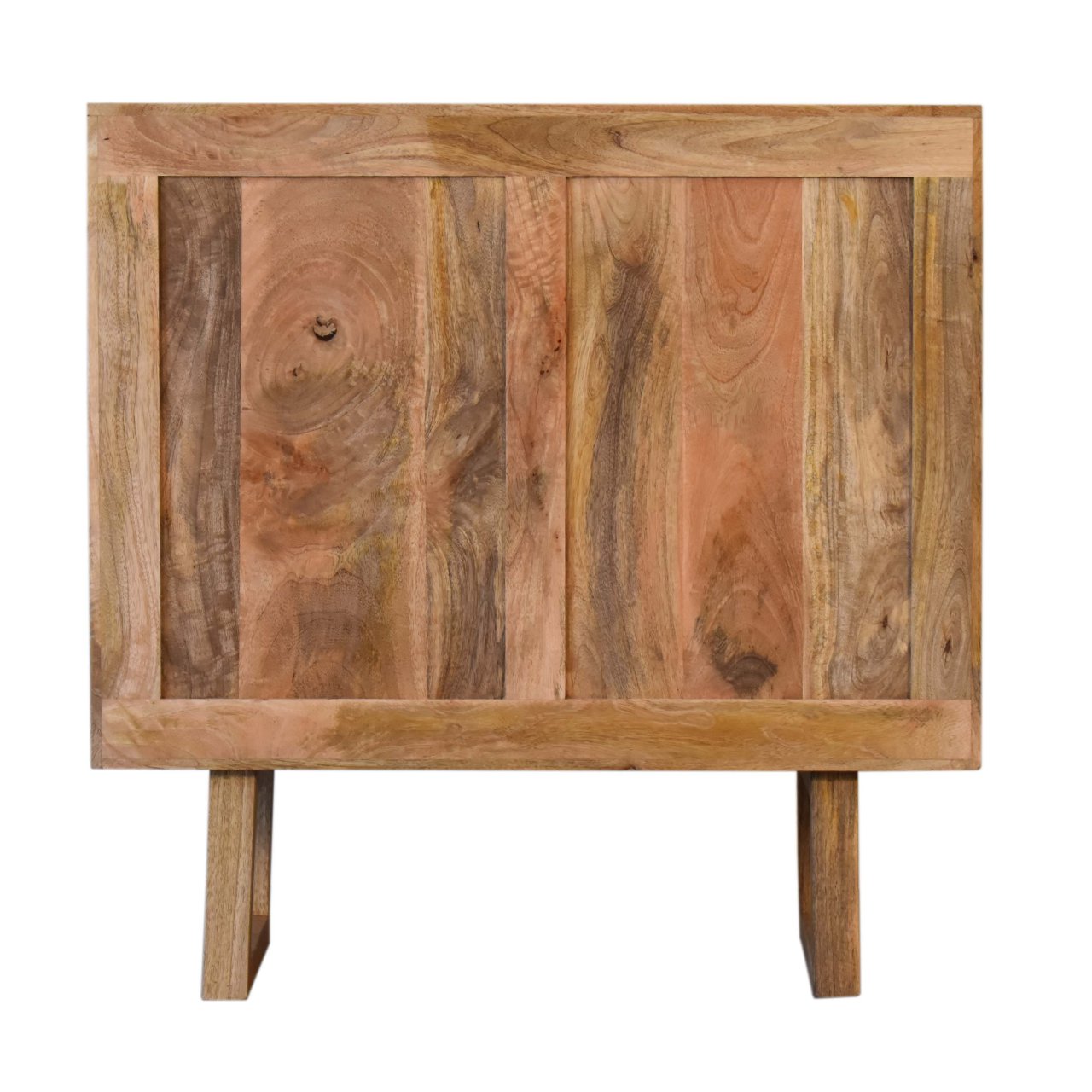 Solid Mango Wood Oak Finished 3 Drawer Pineapple Patterned Chest with 'U' Shaped Legs - Image 9