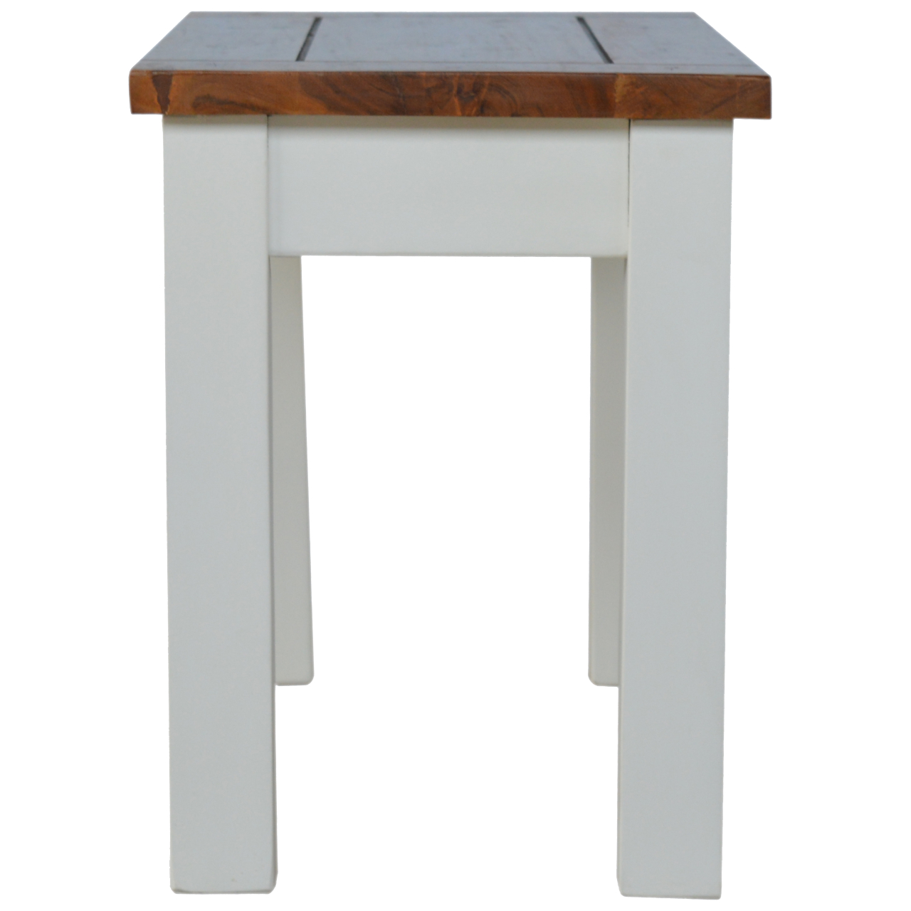Solid Mango Wood Honey Caramel Acacia Top & Hand Painted Finish Hallway Bench - Image 8