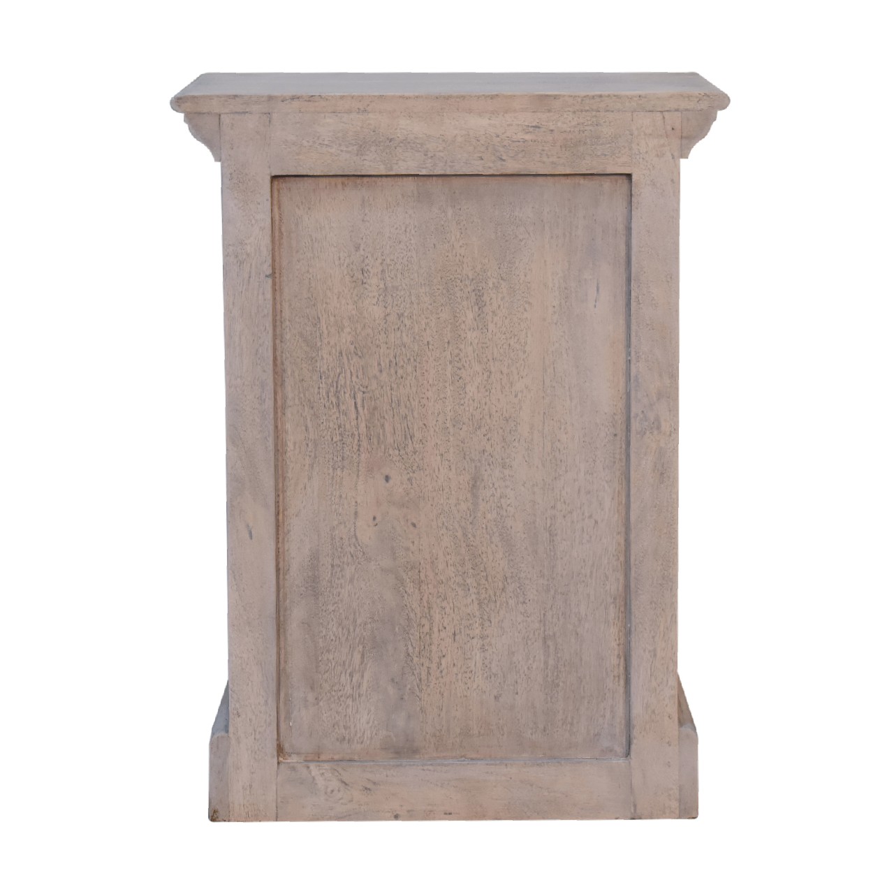 Solid Mango Wood Acid Washed Finished 1 Glass Door 1 Drawer Bedside - Image 10