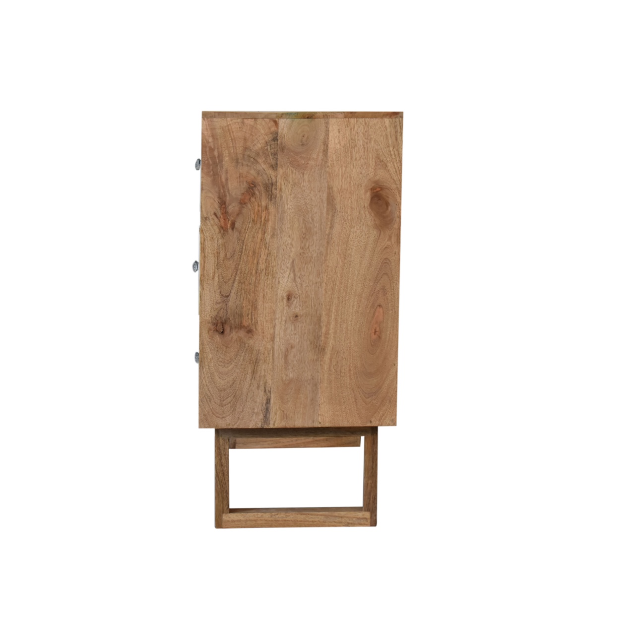 Solid Mango Wood Oak Finished 8 Drawer Bone Inlay Chest with 'U' Shaped Legs - Image 7