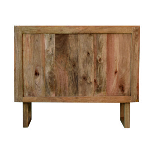 Solid Mango Wood Oak Finished 8 Drawer Bone Inlay Chest with 'U' Shaped Legs - Image 8