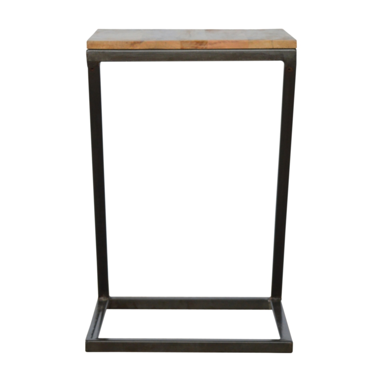 Solid Mango Wood Side Table with Iron Base - Image 8