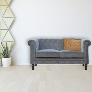 Solid Mango Wood Set of 2 Mustard Zig-zag Cushions