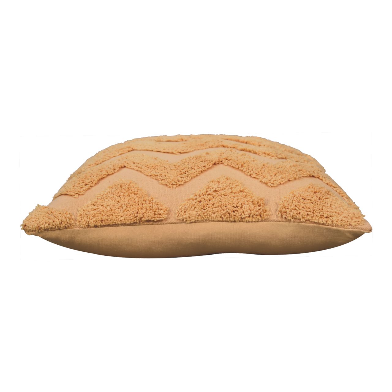 Solid Mango Wood Set of 2 Mustard Zig-zag Cushions - Image 6