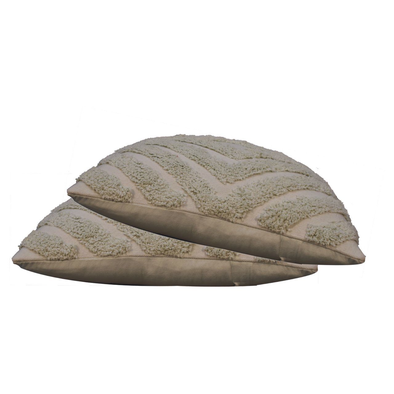 Solid Mango Wood Set of 2 Set of 2 Diamond Cushions - Image 2