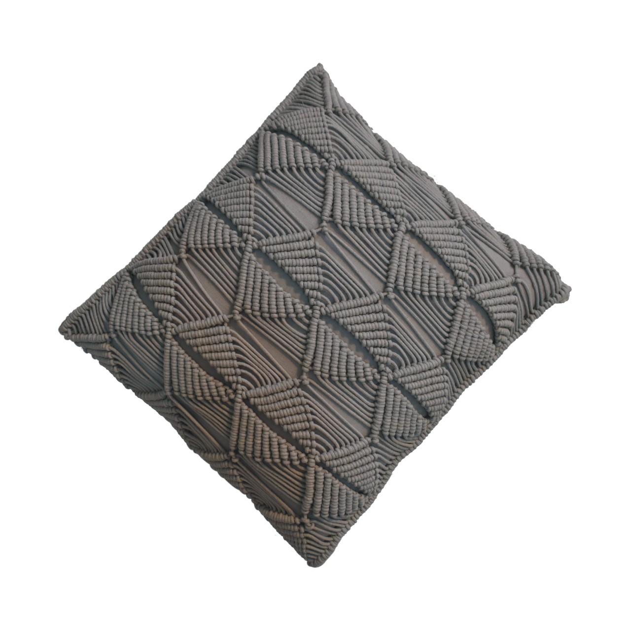 Solid Mango Wood Esmi Cushion Set of 2 - Grey - Image 5