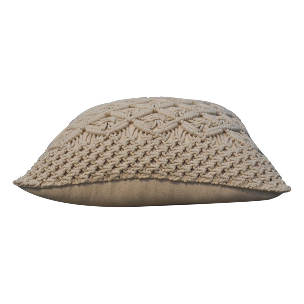 Solid Mango Wood Set of 2 Cream Lira Cushions - Image 6