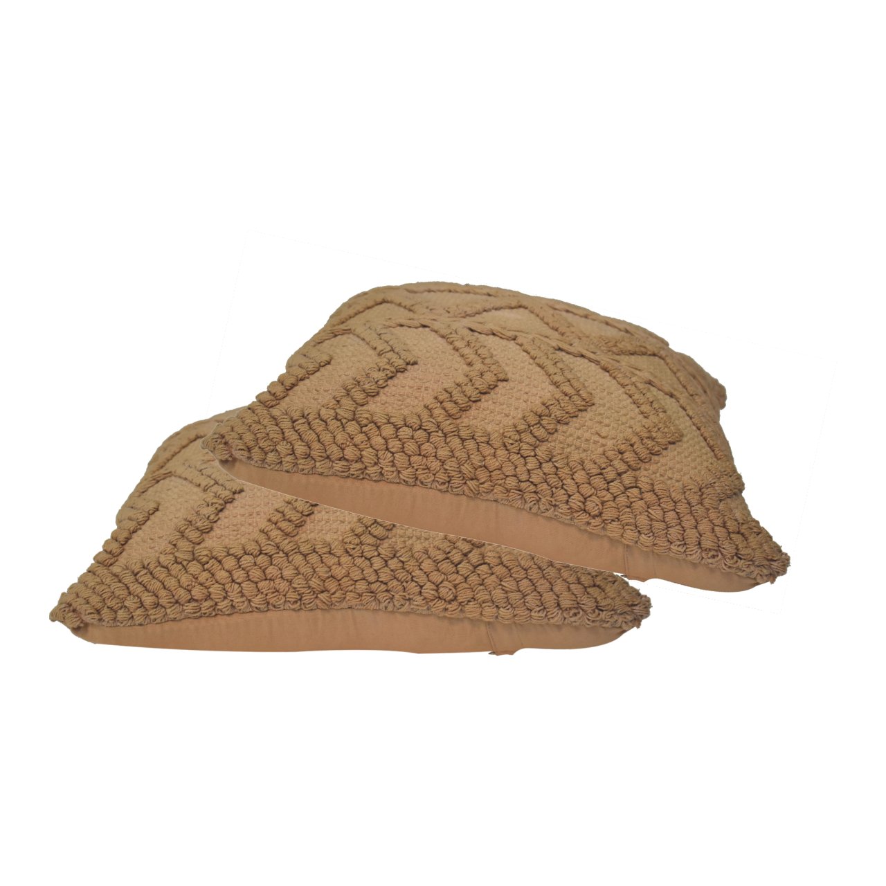Solid Mango Wood Set of 2 Coffee Coloured Alda Cushions - Image 2