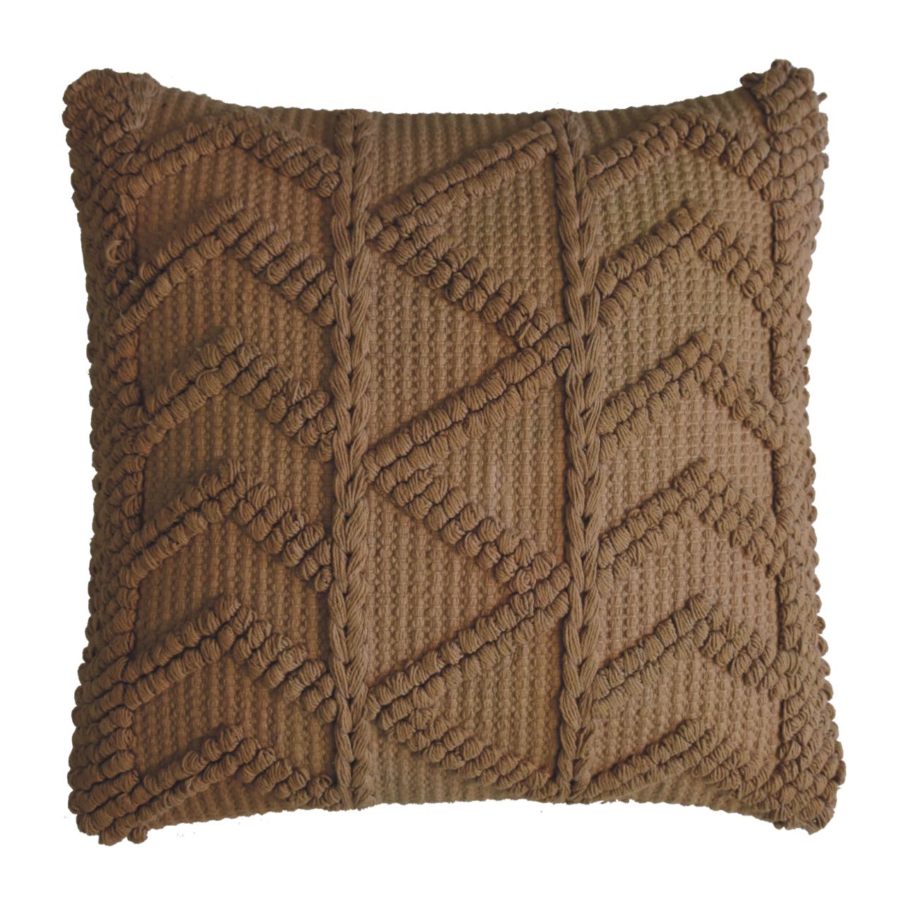 Solid Mango Wood Set of 2 Coffee Coloured Alda Cushions - Image 3