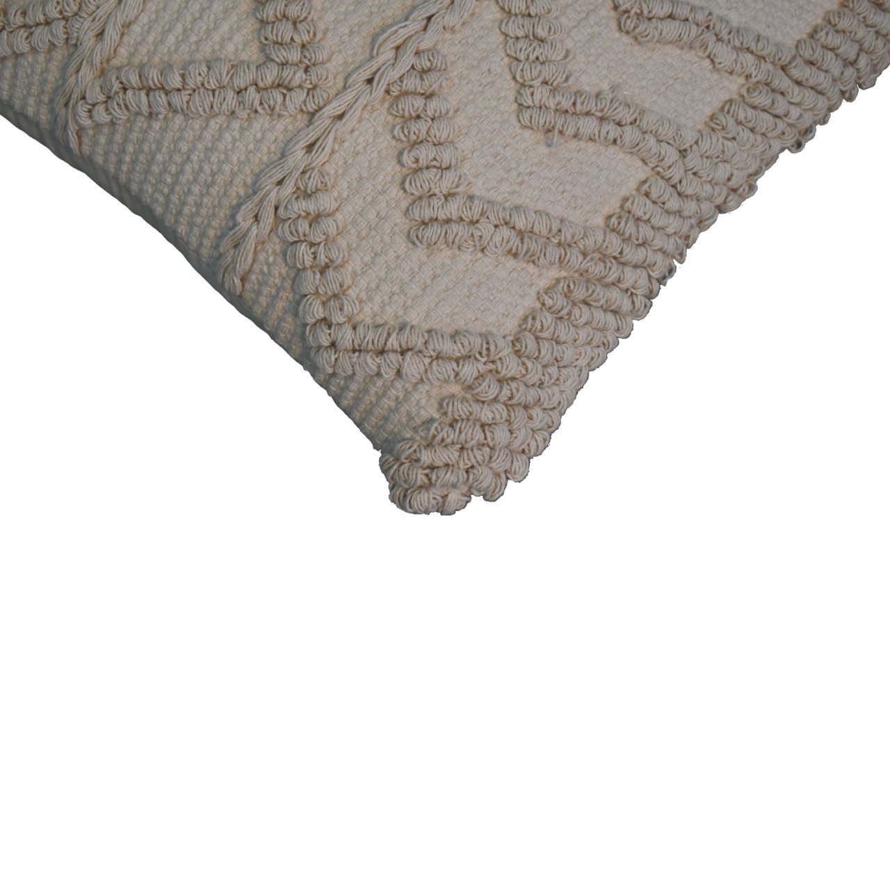 Solid Mango Wood Alda Cushion Set of 2 - Cream - Image 5